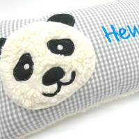 Namenskissen Taufkissen Kuschelkissen Kindergartenkissen Geburtsgeschenk  Panda Pandabär Bild 1