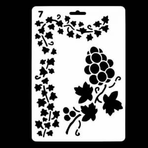 Wein Ranke Trauben Schablone Scrapbooking flower Stencil DIY Basteln Druck Malen Bild 1