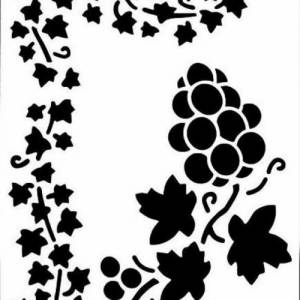 Wein Ranke Trauben Schablone Scrapbooking flower Stencil DIY Basteln Druck Malen Bild 2