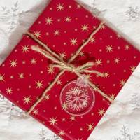 Weihnachtsbaumschmuck, Geschenkeanhänger Acryl mit Wunschgravur - Motiv Schneeflocke Bild 4