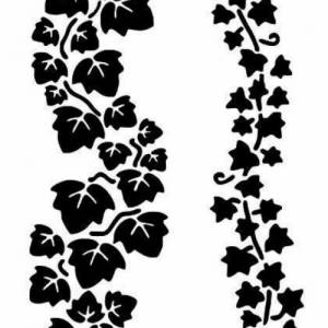 Efeu Wein Ranke Schablone Scrapbooking flower Stencil DIY Basteln Druck Malen Bild 2