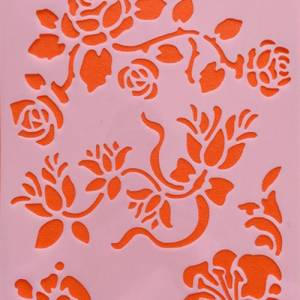 Blumen Rose Blüten Schablone Scrapbooking flower Stencil DIY Basteln Druck Malen Bild 1