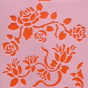 Blumen Rose Blüten Schablone Scrapbooking flower Stencil DIY Basteln Druck Malen Bild 3