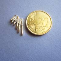 Micro Pave Zirkonia Engelsflügel Charms Schmuckanhänger aus Messing vergoldet Bild 4