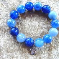 Perlenarmband Blue-Pearls and Angel so schön handgemacht von Hobbyhaus Bild 1