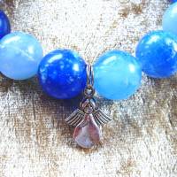 Perlenarmband Blue-Pearls and Angel so schön handgemacht von Hobbyhaus Bild 2