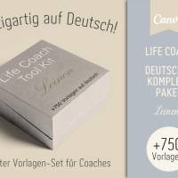 Life Coaching Canva-Vorlagen Paket auf DEUTSCH, Social Media, Arbeitsblätter, E-Book etc. Bild 1