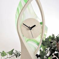 Deko-Uhr „Theresa“. Aus Sandstein & Farbglas. Top modernes Design. Ideale Geschenkidee. Handarbeit aus Deutschland. Bild 1