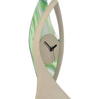 Deko-Uhr „Theresa“. Aus Sandstein & Farbglas. Top modernes Design. Ideale Geschenkidee. Handarbeit aus Deutschland. Bild 3
