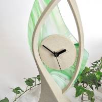 Deko-Uhr „Theresa“. Aus Sandstein & Farbglas. Top modernes Design. Ideale Geschenkidee. Handarbeit aus Deutschland. Bild 8