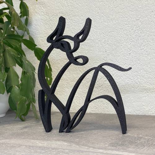 One Line Art Statue Sternzeichen "Stier" für deine Home Deko - über 50 Farben