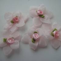 50 kleine Blüten Röschen Applicationen, Schuh und Hut Kleider, Scrapbooking deko Hochzeit Geburtstag, Fascinator, 3 cm Bild 3