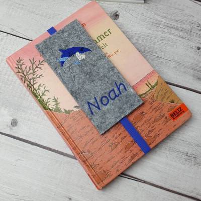 Filz Lesezeichen Hai, Einschulungsgeschenk