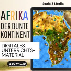 Digitale Unterrichtseinheit Afrika der bunte Kontinent, ideal für Projekttage für die 4. und 5. Klasse Bild 1