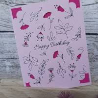 Geburtstagskarte "Happy Birthday" mit Umschlag ~ Glückwunschkarte ~ Grußkarte ~ Klappkarte Bild 1