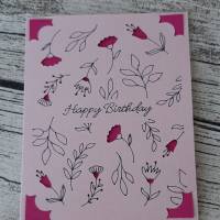 Geburtstagskarte "Happy Birthday" mit Umschlag ~ Glückwunschkarte ~ Grußkarte ~ Klappkarte Bild 2