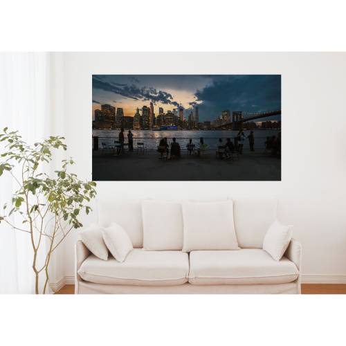 Sonnenuntergang Skyline, New York, Foto Datei, Abmessung nach Wunsch, max. Höhe 106,79 cm x Breite 189,79 cm