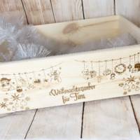 Adventskalender Kiste aus Holz mit Wunschgravur, zum selber befüllen Bild 1