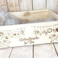 Adventskalender Kiste aus Holz mit Wunschgravur, zum selber befüllen Bild 6