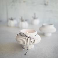 Süßes Teelicht Teelichthalter Kerzenständer in Rillenoptik Beton Raysin hygge Bild 4