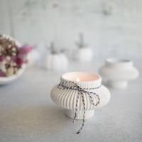 Süßes Teelicht Teelichthalter Kerzenständer in Rillenoptik Beton Raysin hygge Bild 5