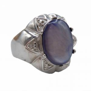 925 Silber Designer Ring mit Chalcedon RG67 Bild 1