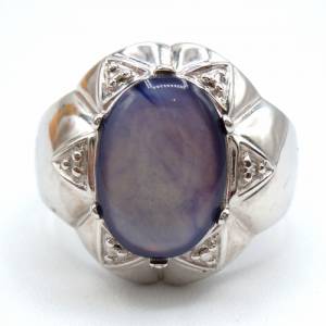 925 Silber Designer Ring mit Chalcedon RG67 Bild 2