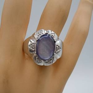 925 Silber Designer Ring mit Chalcedon RG67 Bild 5