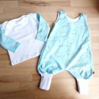 Baby Frühchen Strampler, Gr 46/48 mit Shirt , Reborn Baby, Handgefertigt aus Jersey für Frühchen Babys Bild 1