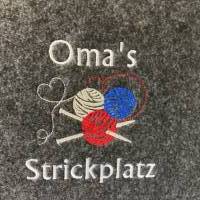 Sitzkissen Omas Strickplatz rund Filz Stuhlkissen Weihnachtsgeschenk Oma Kissen Bild 4