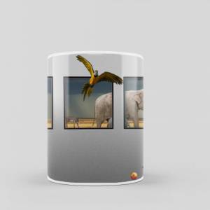Personalisierte Keramiktasse für Kaffee- und Teeliebhaber | Tasse mit Namen und Elefanten Motiv | Geschenkidee Bild 4