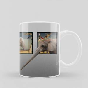 Personalisierte Keramiktasse für Kaffee- und Teeliebhaber | Tasse mit Namen und Elefanten Motiv | Geschenkidee Bild 5
