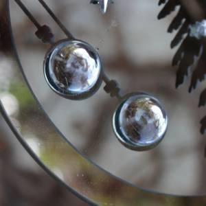weihnachtliches Fensterbild Tannenbaum Spiegelglas Glas Suncatcher 90er Jahre Bild 8