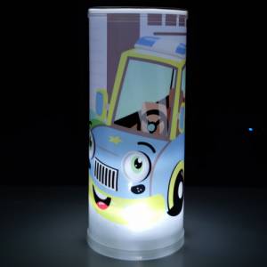 Nachtlicht personalisiert Nachttischlampe Polizei Auto Bild 2