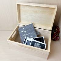 Erinnerungsbox Schwangerschaft, Personalisierte Erinnerungsbox aus Holz, Ich werde Mama Bild 5