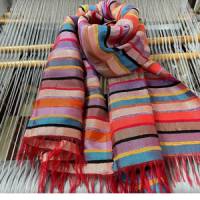 Kunterbunt... ein gute Laune Schal aus Agavengarn  und Baumwolle Bild 2