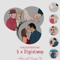 Valentinstag Digistamps | Liebespaare Bild 1
