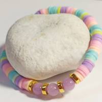 Katsuki Perlen Neonfarben mit Kunzit Perlen Armband Bild 1
