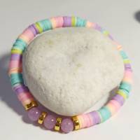Katsuki Perlen Neonfarben mit Kunzit Perlen Armband Bild 3