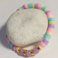 Katsuki Perlen Neonfarben mit Kunzit Perlen Armband Bild 4