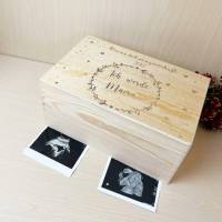 Erinnerungsbox Schwangerschaft, Personalisierte Erinnerungsbox aus Holz, Ich werde Mama Bild 1