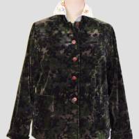 Damen Camouflage Kurz Jacke schwarz/grün Bild 2