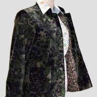Damen Camouflage Kurz Jacke schwarz/grün Bild 4