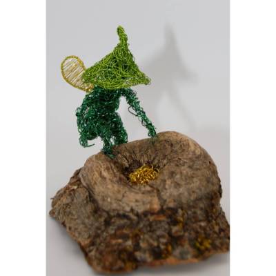 Skulptur - Kobold versteckt seinen Schatz