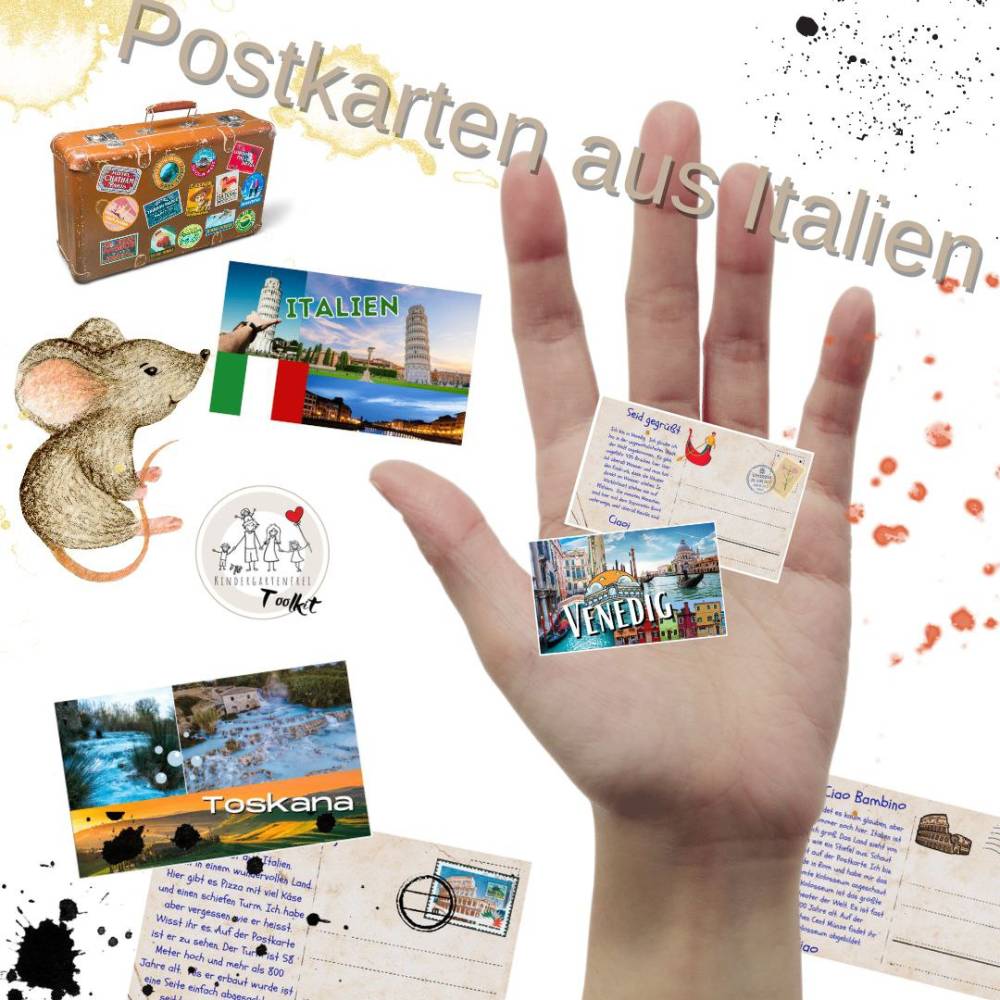 Postkarten aus Italien - Wichtelpost - Mäusepost Bild 1