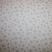 12,50 EUR/m Baumwollstoff Schneeflocken silber auf weiß Weihnachten Silberdruck Webware 100% Baumwolle Bild 2