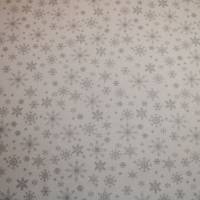 12,50 EUR/m Baumwollstoff Schneeflocken silber auf weiß Weihnachten Silberdruck Webware 100% Baumwolle Bild 4