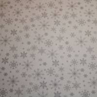 12,50 EUR/m Baumwollstoff Schneeflocken silber auf weiß Weihnachten Silberdruck Webware 100% Baumwolle Bild 5