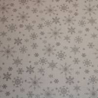 12,50 EUR/m Baumwollstoff Schneeflocken silber auf weiß Weihnachten Silberdruck Webware 100% Baumwolle Bild 6