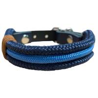 Leine Halsband Set verstellbar, dunkelblau, mittelblau, ab 17 cm Halsumfang Bild 6